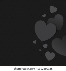 Gray hearts background design vector