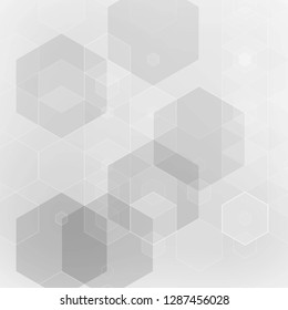 gray hexagon background