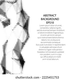 Fondo hexágono gris de estilo poligonal. Plantilla vectorial para presentaciones, anuncios, folletos, banners y más.