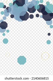 Gray Hexagon Background Transparent Vector. Line Interactive Mosaic. Lattice Background. Blue-Gray Honeycomb Graphic. Cell Illustration.
