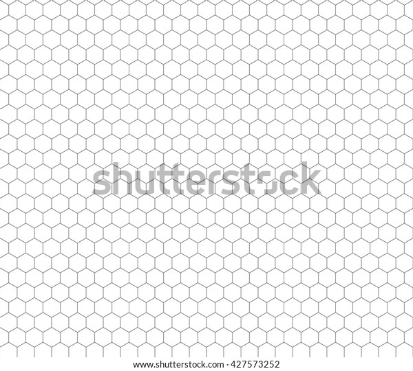 Gray Hexagon Grid On White Seamless Stock Vector Royalty Free 427573252