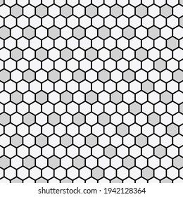 Gray hexagonal background. Vector Illustration