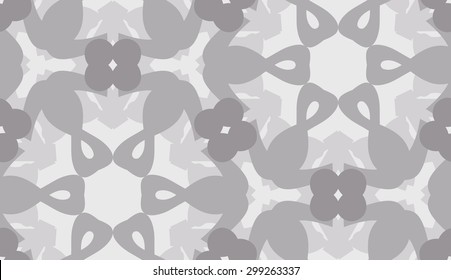 Gray hexagonal symmetrical shapes in kaleidoscope pattern