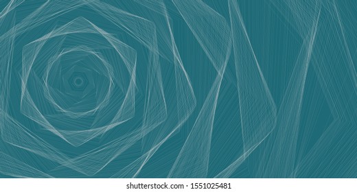 Gray hexagons on a blue background. Abstract painting. Vector illustration