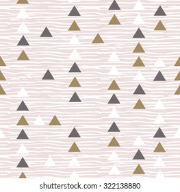 Gray hipster geometrical seamless vector pattern.