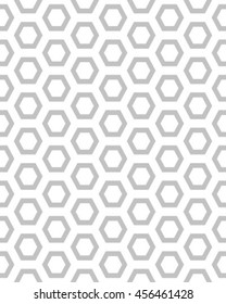 Gray honeycomb seamless pattern, vector