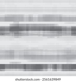 Gray Hues Glitch Stripe Pattern