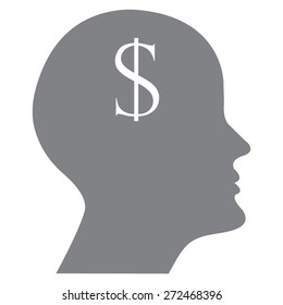 Gray  human profile picture