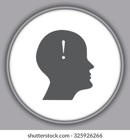 Gray  human profile picture