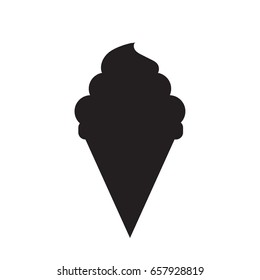 Gray Ice Cream icon isolated on background. Modern simple flat summer food sign. Business, internet concept. Trendy sweet vector symbol for website design, web button, mobile app. Logo illustration