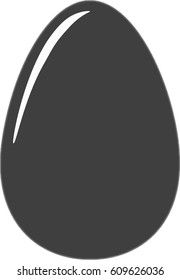 Gray icon eggs on a white background. Vector image of eggs.