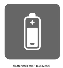 Un icono gris. Energía, batería. La ciencia