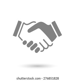 gray icon handshake. background for business and finance