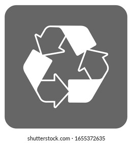 A gray icon. Recycling. The science