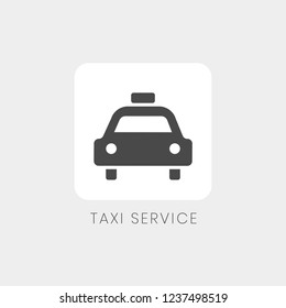 Vector de señalización de taxi de icono gris