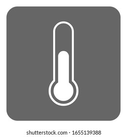 A gray icon. thermometer. The science