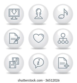 Gray icons set 10