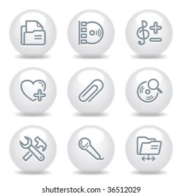Gray icons set 11