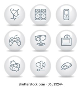 Gray icons set 21