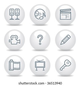 Gray icons set 28