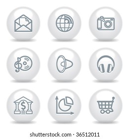 Gray icons set 5