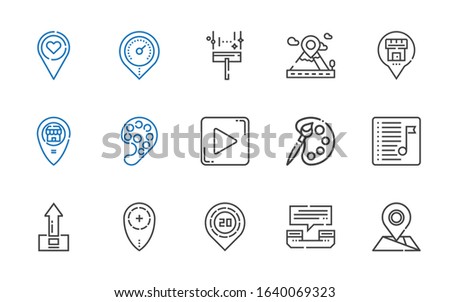 gray icons set. Collection of gray with placeholder, phone call, upload, playlist, palette, play button, paint palette, wiper. Editable and scalable gray icons.