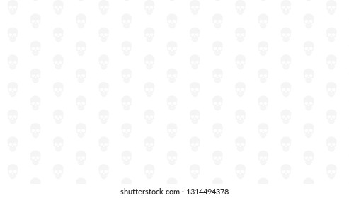 gray icons of skulls on a white background
