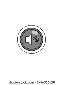 Grau-Illustrations-Design-Taste für stumme Lautstärke