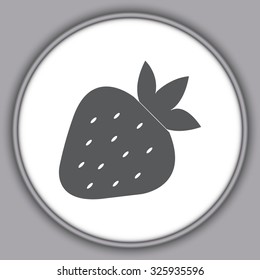 Gray Illustration of Strawberries 