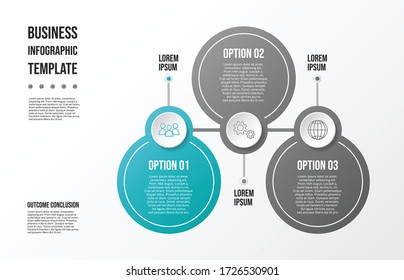 Gray infographic template. Timeline with business icons. Vector