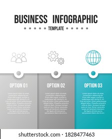 Gray infographic template. Timeline with business icons. Vector