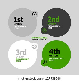 Plantilla de diseño de banners web de infografía gris