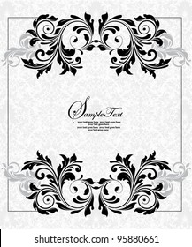 GRAY INVITATION CARD WITH PLACE FOR TEXT