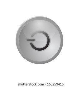 gray isolated button start. Vector