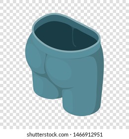 Gray jeans icon. Isometric illustration of gray jeans vector icon for web