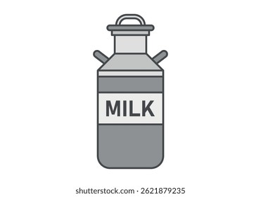 Gray jug of cow's milk