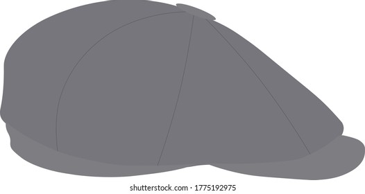 Gray Kepi On A White Background