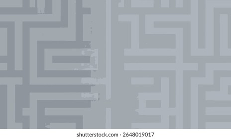 Gray labyrinth pattern creates mystery inside monochrome abstract design element
