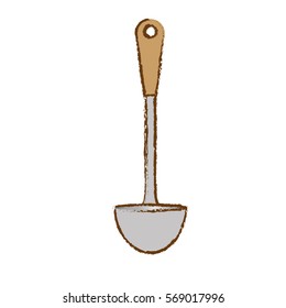 gray ladle icon image design, vector illustration