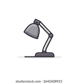 gray lamp illuminates isolated desktop minimal illustration