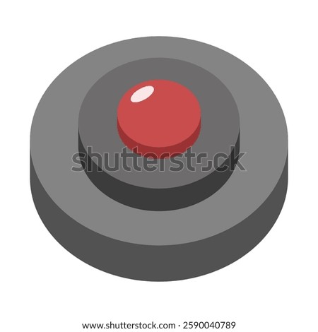 Gray land mine icon. Vector.