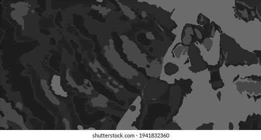 Gray Landscape Silver Trendy Aquarelle Fabric. Details Retro Grey Watercolor Brush Stroke. Gray Tone. Cloudy Shadows Monochrome Dirty Art Canva. Metallic Foggy Vector Aquarelle Art.