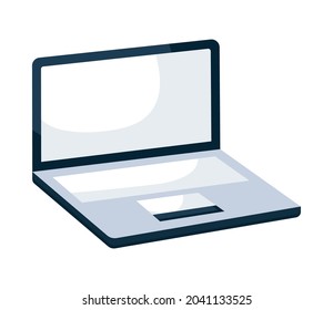 gray laptop design over white