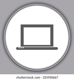 Gray  Laptop Icon