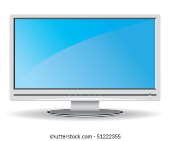 gray lcd monitor (vector , CMYK)