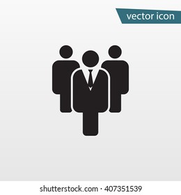 Gray Leader icon isolated on background. Modern flat pictogram, business, marketing, internet concept. Trendy Simple vector symbol for web site design or button to mobile app. Logo illustration.