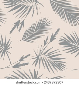 Gray leaf mix print. Perfect for fabrics, wallpaper, home fashion, interior design, clothing.