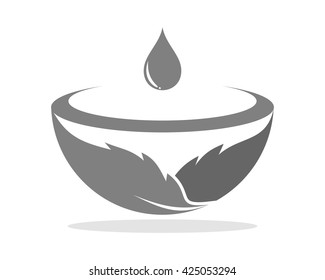 gray leaves leaf plant flora bowl image vector