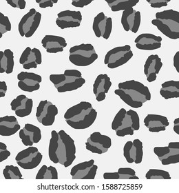 Gray Leopard Print Repeat Pattern Design