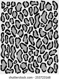 Gray leopard print, vector illustration